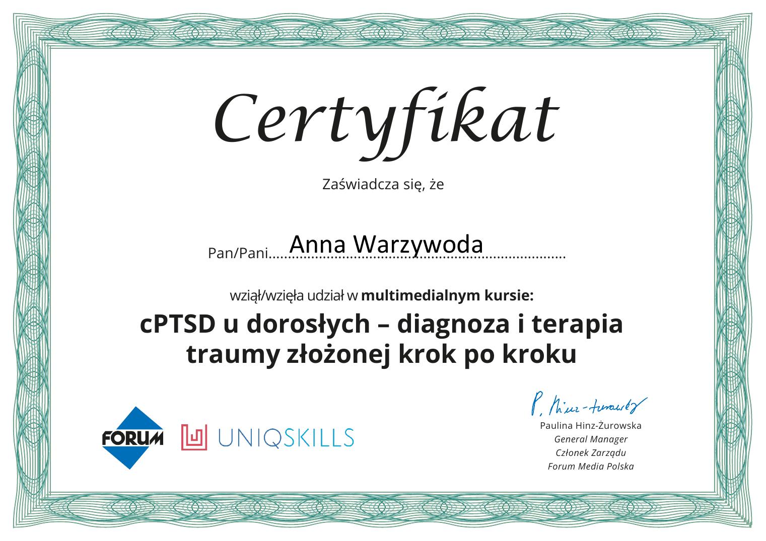 Miniatura: cPTSD u dorosłych – diagnoza i terapia traumy złożonej