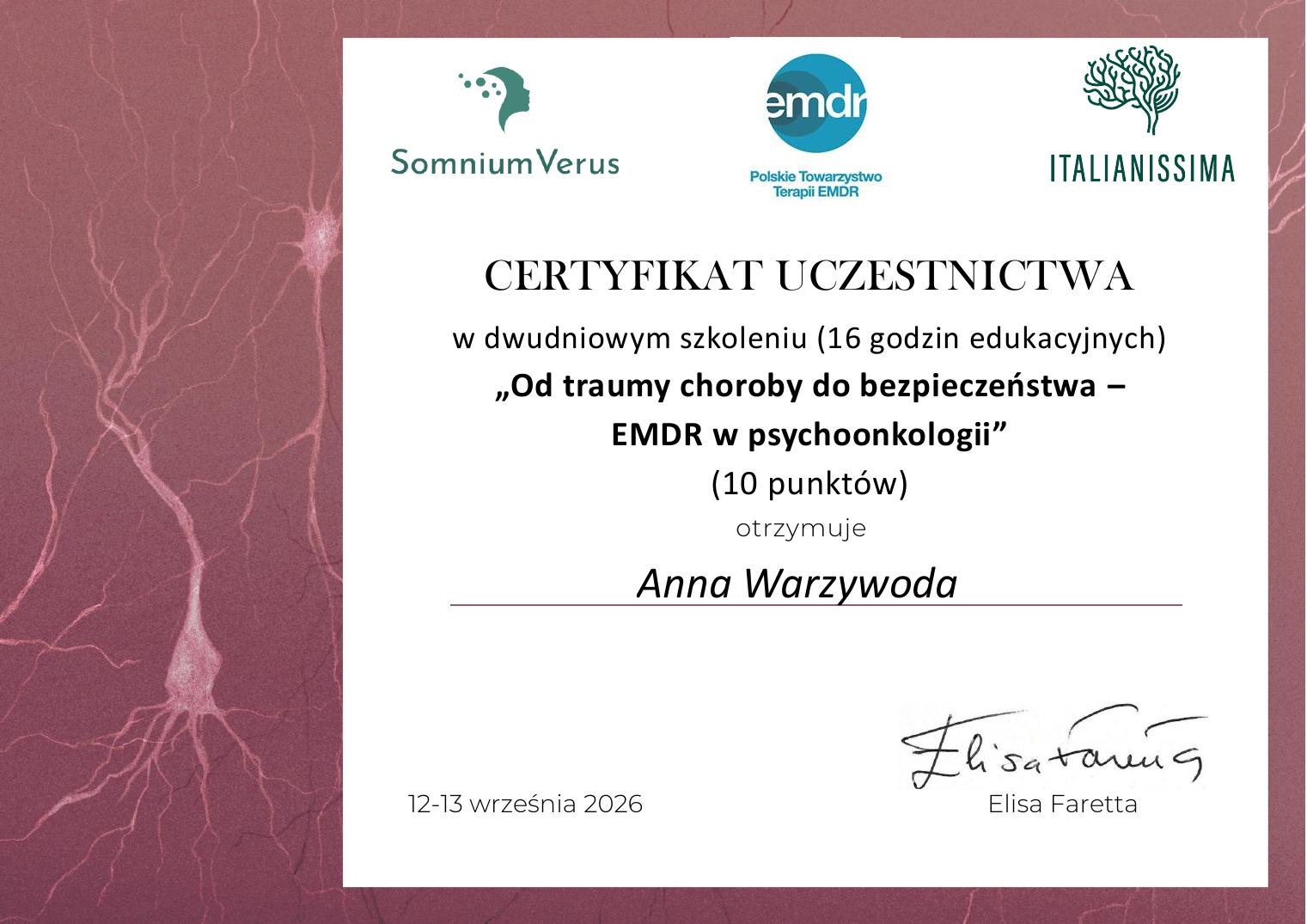 Miniatura: EMDR w psychoonkologii